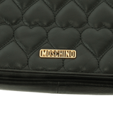 Vintage Moschino heart shape quilted lambskin Gold chain strap purse