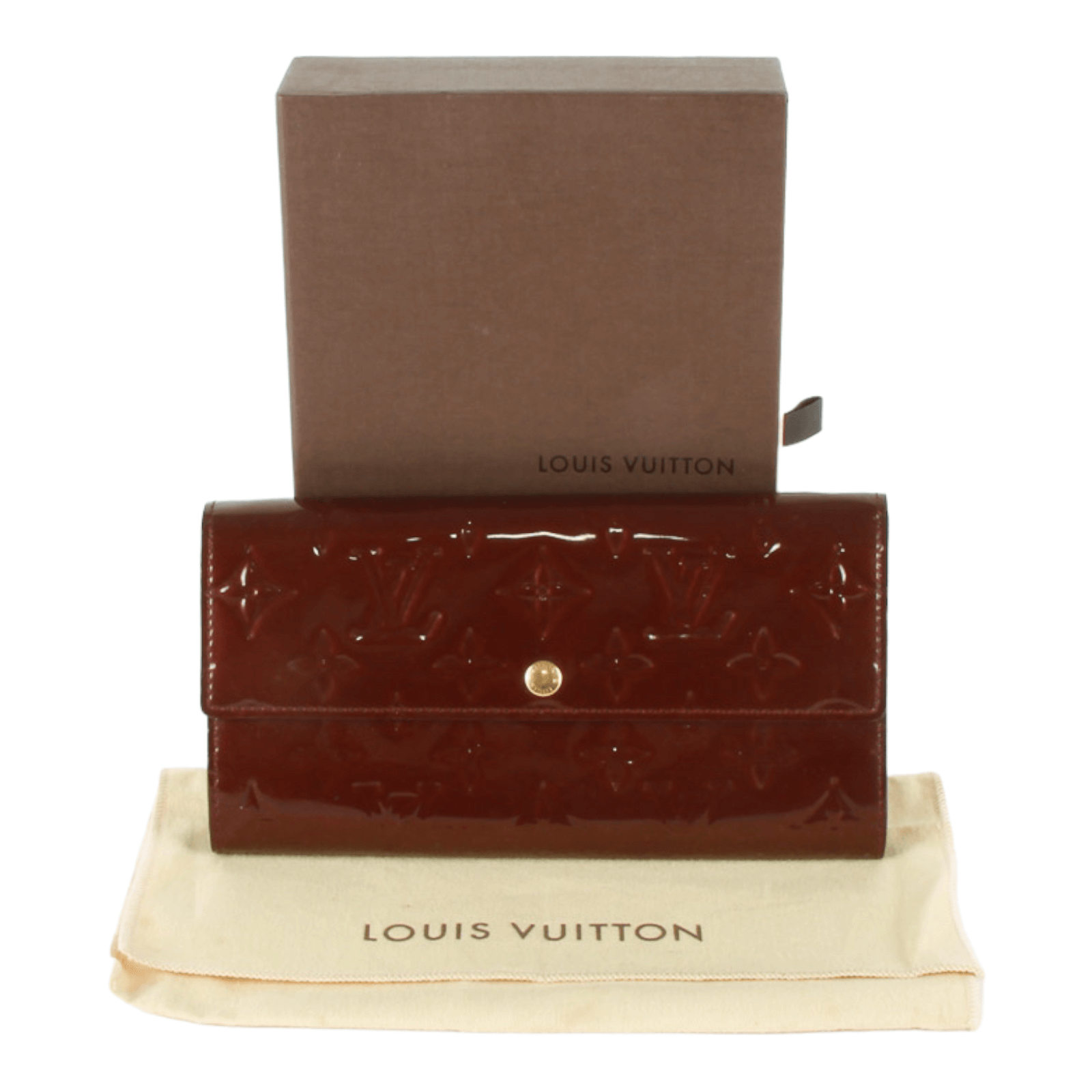 Auth Louis Vuitton Monogram Vernis Jeanne Long Wallet M61688 - h26372b