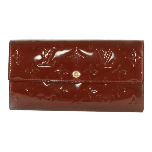 Authentic Louis Vuitton Monogram Vernis Wallet in Cream Beige Tan