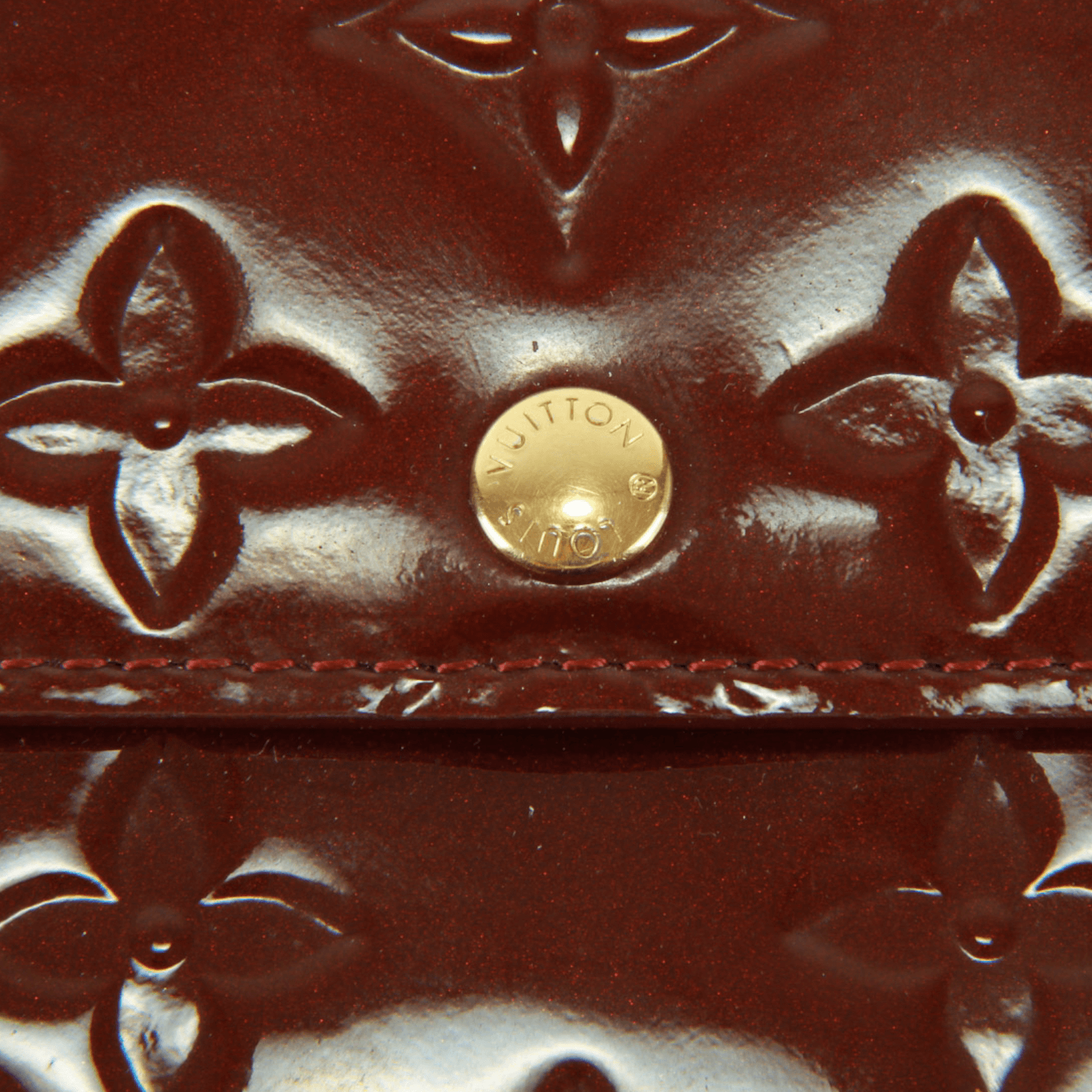 Louis Vuitton Vernis Tan Beige Gold Leather Long Cash Buttoned Envelope  Wallet