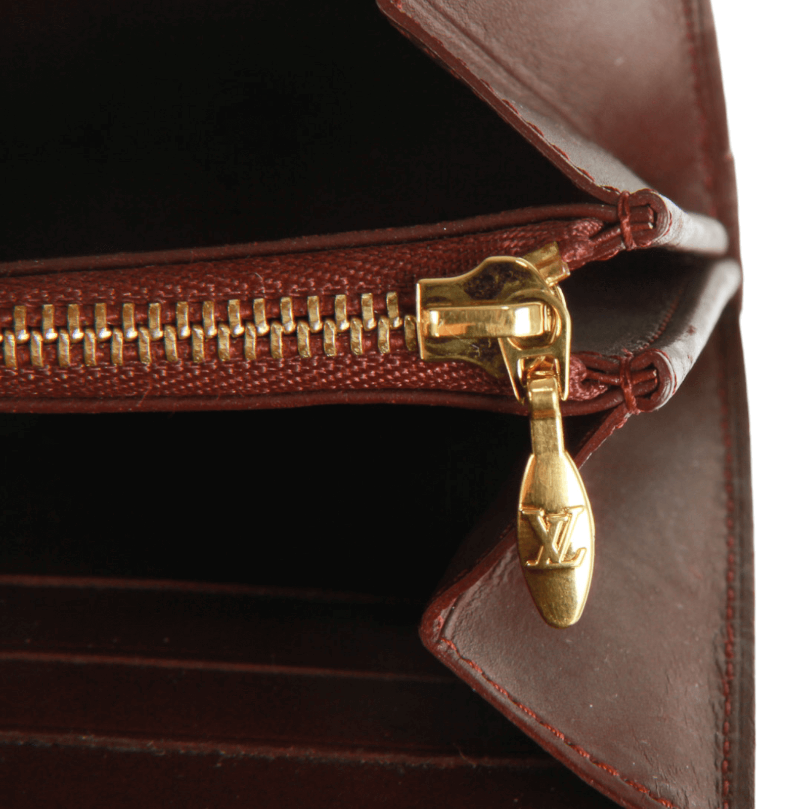 Louis Vuitton Burgundy Monogram Vernis Long Zip Wallet – Jadore Couture