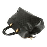 Authentic Gianni Versace black canvas handbag