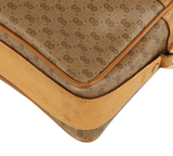 Authentic old Gucci Monogram canvas & leather shoulder bag