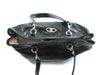 Authentic Celine black patent leather shoulder tote bag