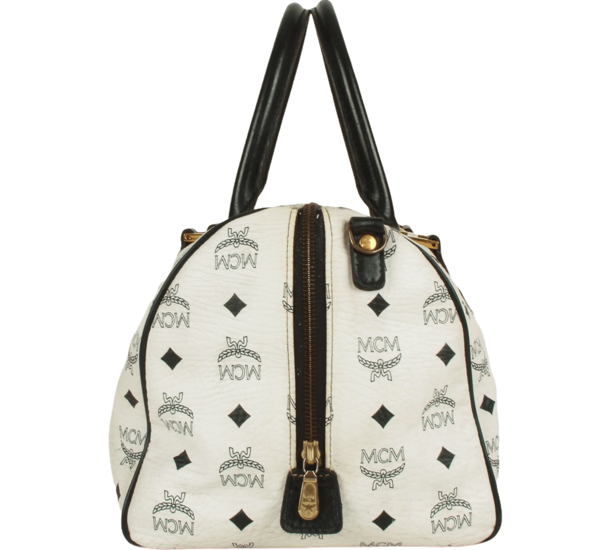 Boston leather handbag MCM White in Leather - 31828874