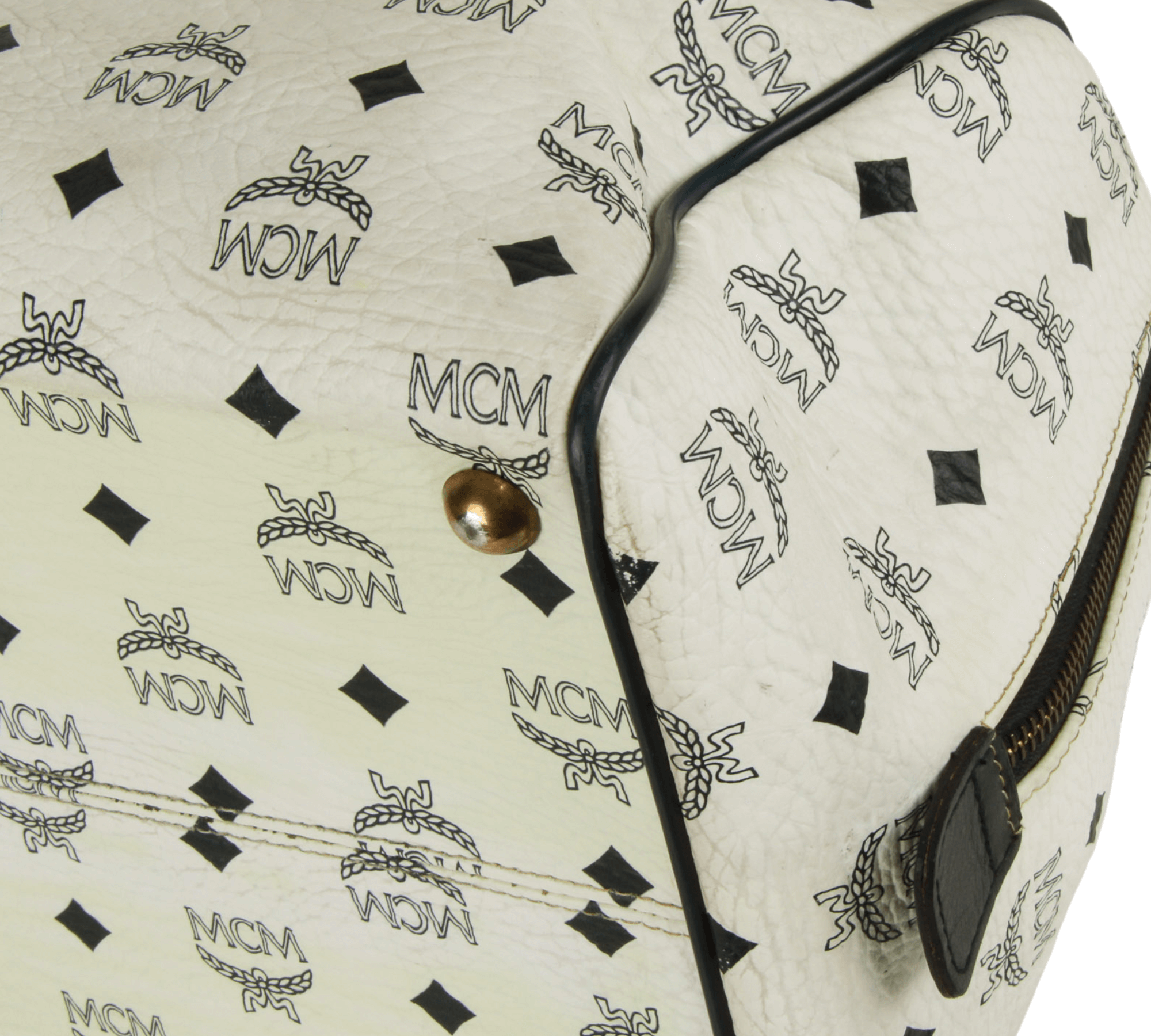 MCM Handbag 2WAY logo motif PVC Leather