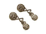 Authentic Gianni Versace Medusa logo vintage Silver-tone clip on earrings