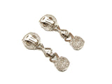 Authentic Gianni Versace Medusa logo vintage Silver-tone clip on earrings