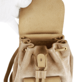 Authentic Gucci Vintage Beige Leather & Bamboo Mini Backpack