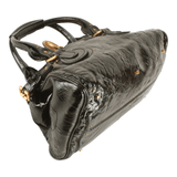 Authentic Chloe glossy black leather Paddington Satchel Shoulder/Hand bag