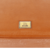 Vintage Moschino brown leather tote handbag
