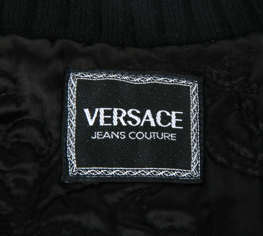 Authentic 1990s Versace Jeans Couture animal print polyester jacket M
