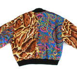 Authentic 1990s Versace Jeans Couture animal print polyester jacket M