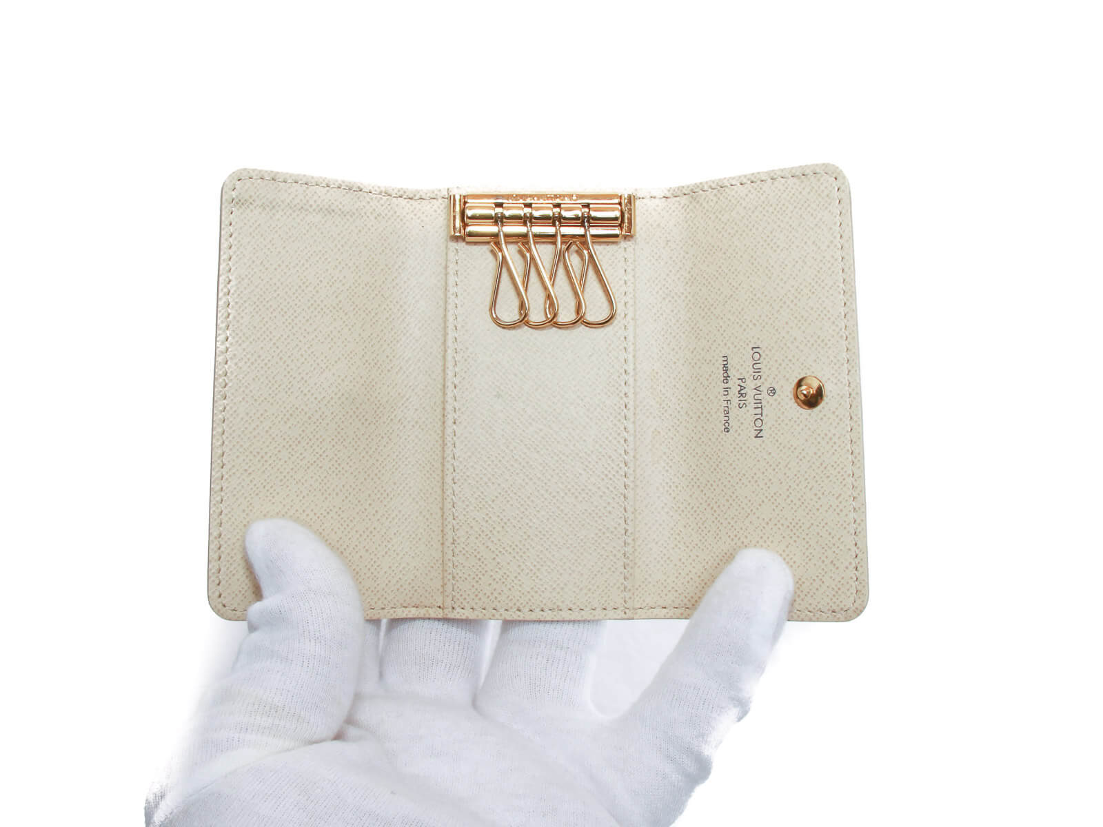 Auth Louis Vuitton Damier Azur Multikre 4 N60020 Women's Key Case