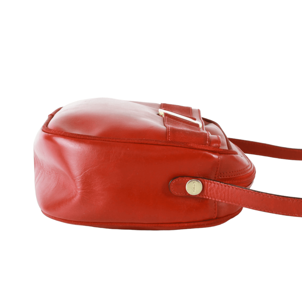 Authentic Salvatore Ferragamo Red leather crossbody bag