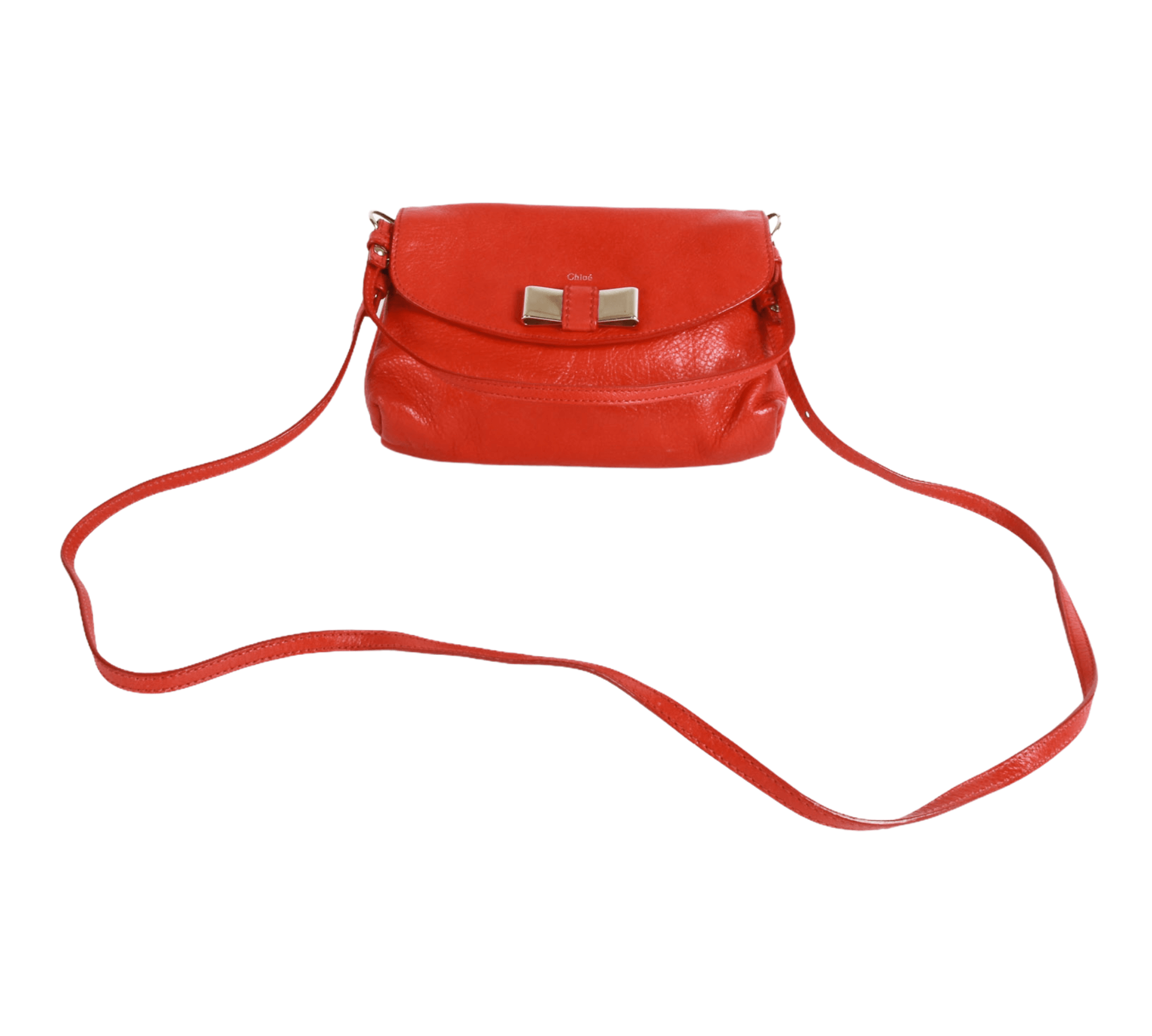 Authentic Chloe red Pochette Lily mini Shoulderbag