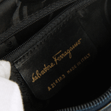 Authentic Salvatore Ferragamo dark Navy blue leather crossbody bag