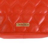 Vintage Moschino heart shape quilted lambskin Gold chain strap purse