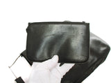 Authentic Black leather large hobo shoulder bag