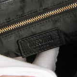 Moschino quilted black calfskin Gold chain strap purse
