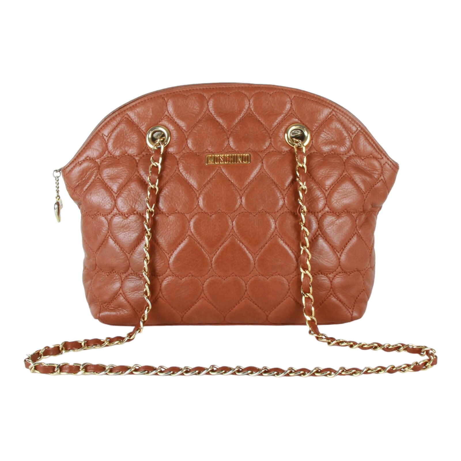 Hand & Crossbody purse with gold chain strap – italian leather house