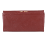 Authentic Must De Cartier Tri-fold french style wallet Bordeaux Leather