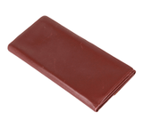 Authentic Must De Cartier Tri-fold french style wallet Bordeaux Leather