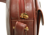 Authentic Must De Cartier Bordeaux leather crossbody shoulder bag