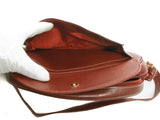 Authentic Must De Cartier Bordeaux leather crossbody shoulder bag