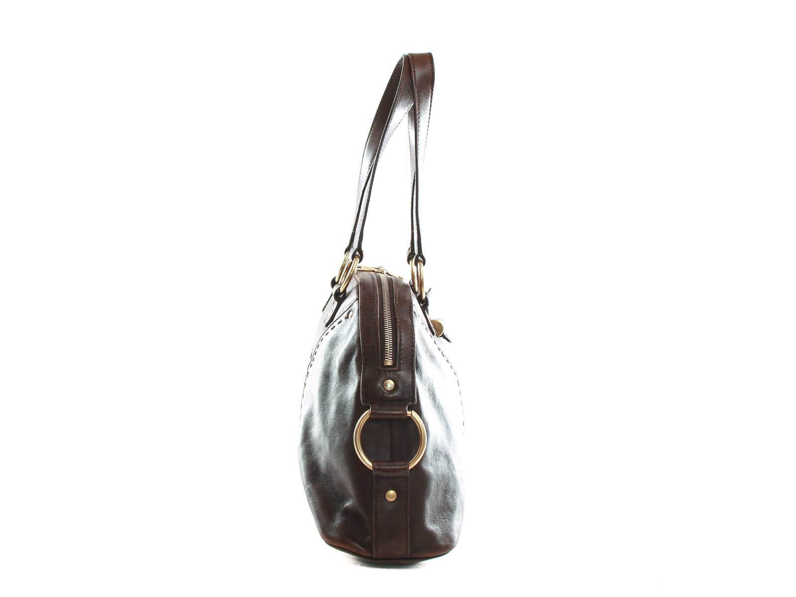 Muse two leather handbag Yves Saint Laurent Brown in Leather - 12354502