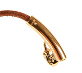 Authentic Hermes Brown leather jumbo hook bracelet