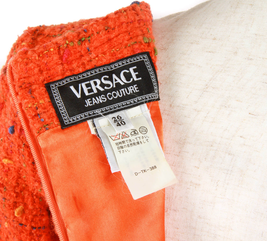 Authentic Versace Jeans Couture zip up dress Orange