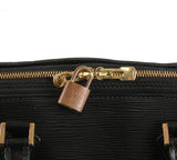 Authentic Louis Vuitton Sorbonne Handbag Black Epi Leather Satchel