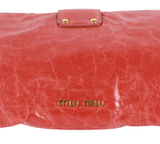 Authentic Miu Miu pink leather clutch handbag