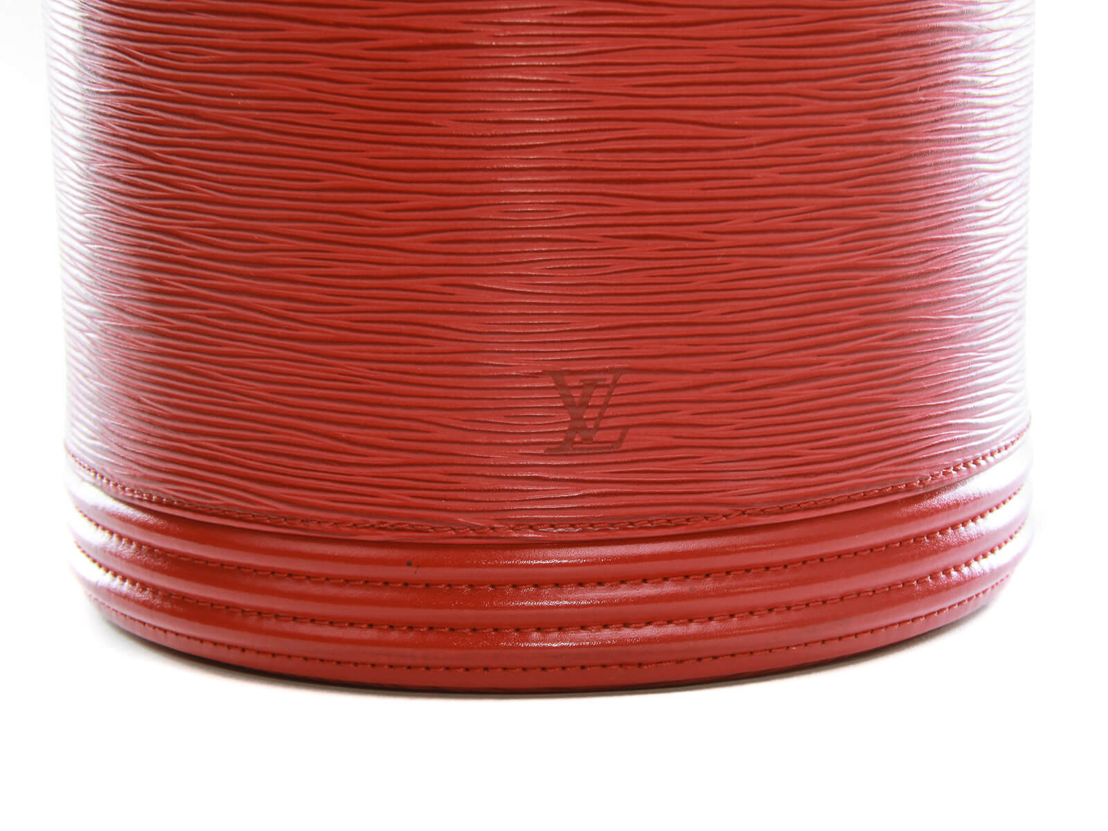 Gorgeous Vintage Authentic Louis Vuitton CANNES RED EPI Hand Bag Cosmetic