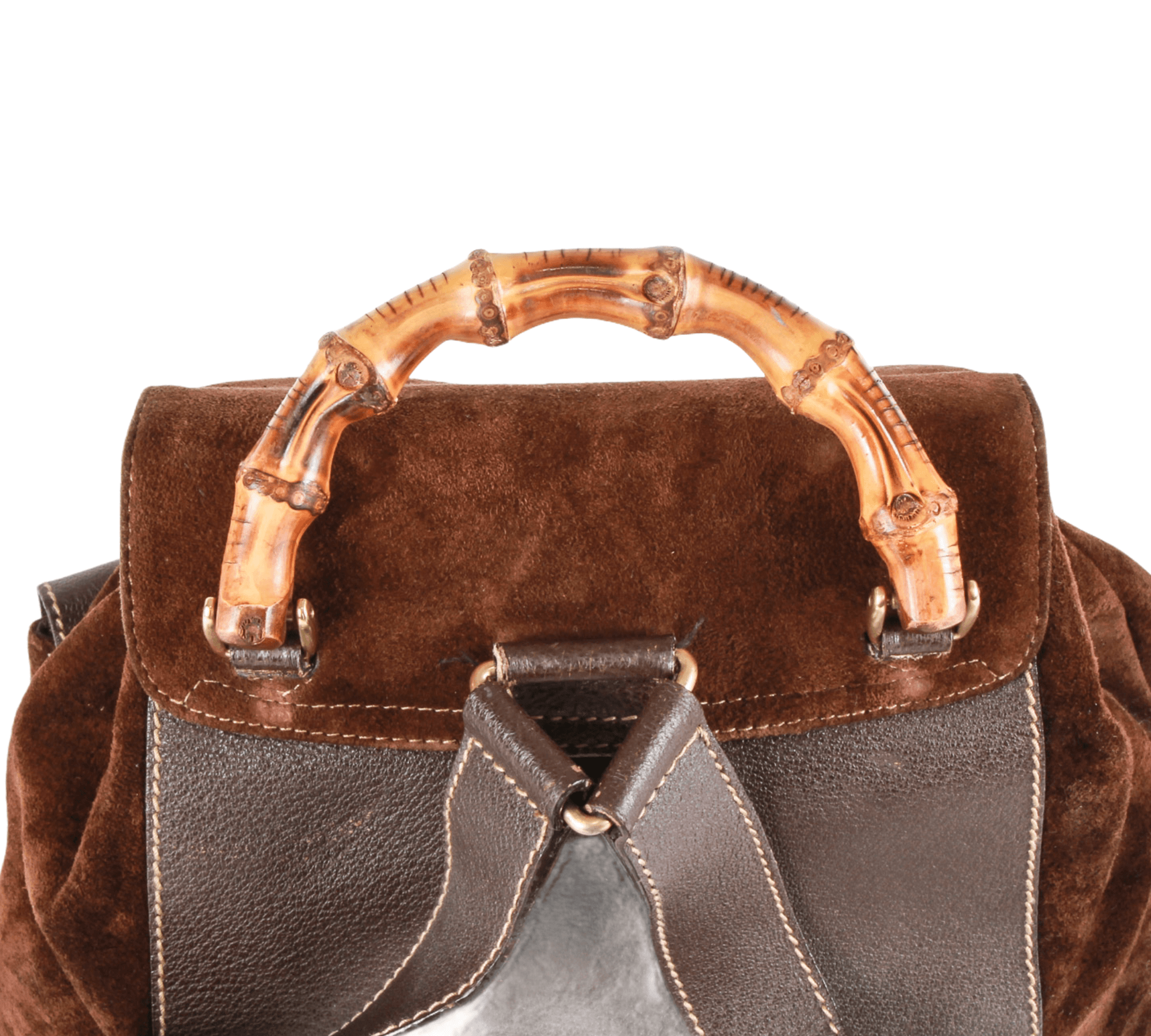 GUCCI Handbag 000.2058.0290.0 Bamboo 2way vintage leather Brown