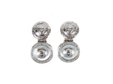 Authentic Gianni Versace Medusa logo silver clip on earrings