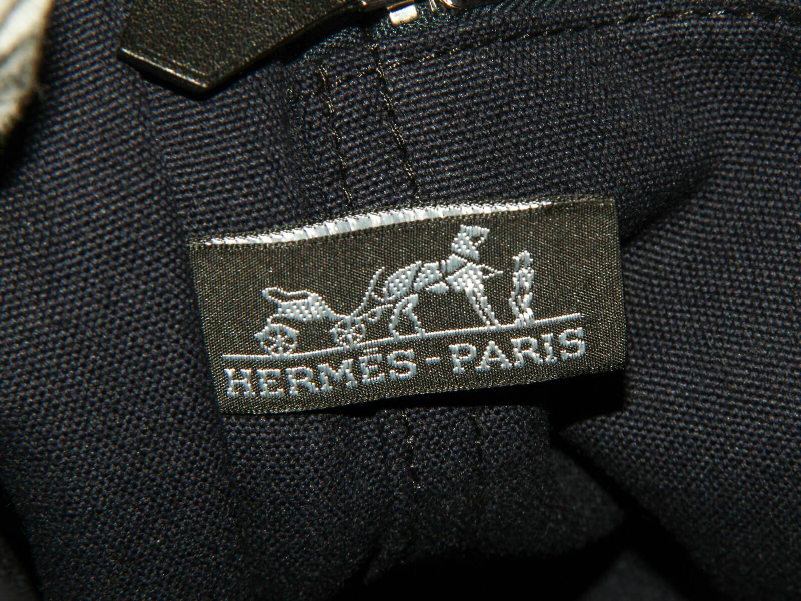Authentic Hermès Cotton Canvas Fourre tout PM Handbag