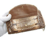 Authentic Chloe Zippy brown Python bow wallet