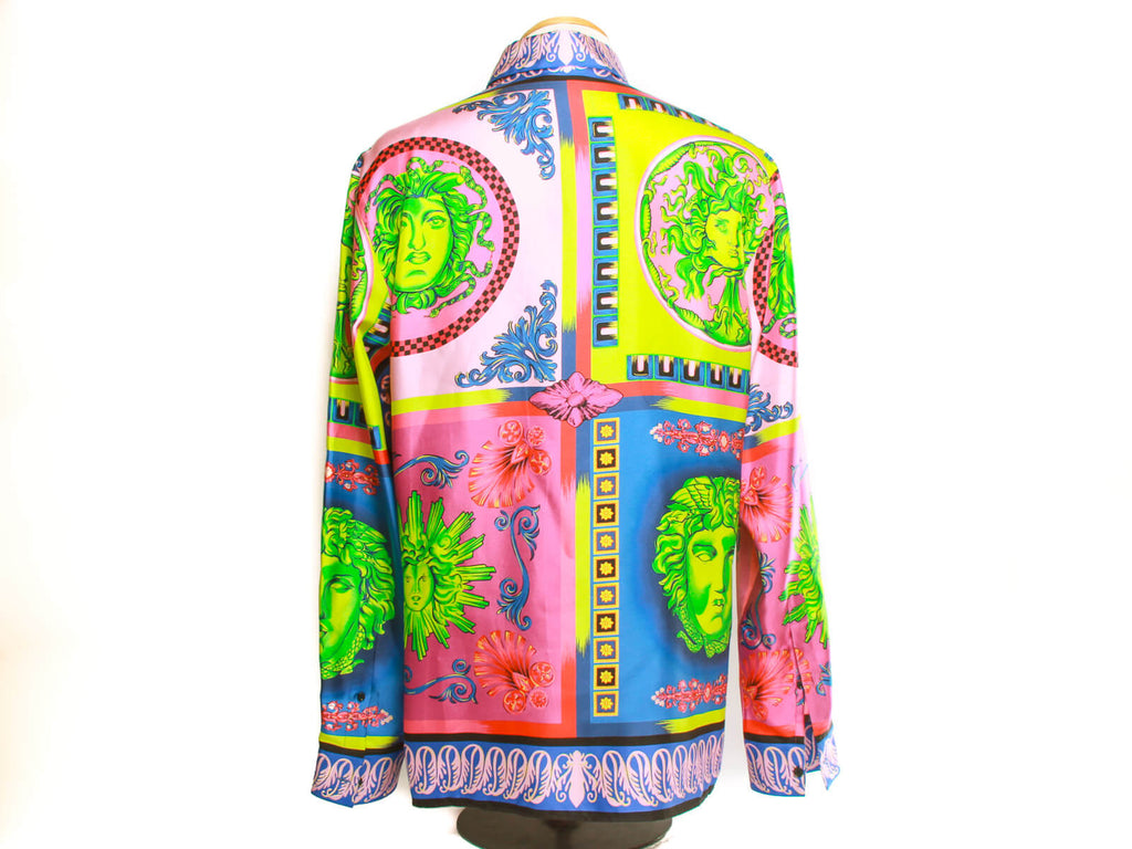 Authentic Gianni Versace camicia tessuto silk shirt