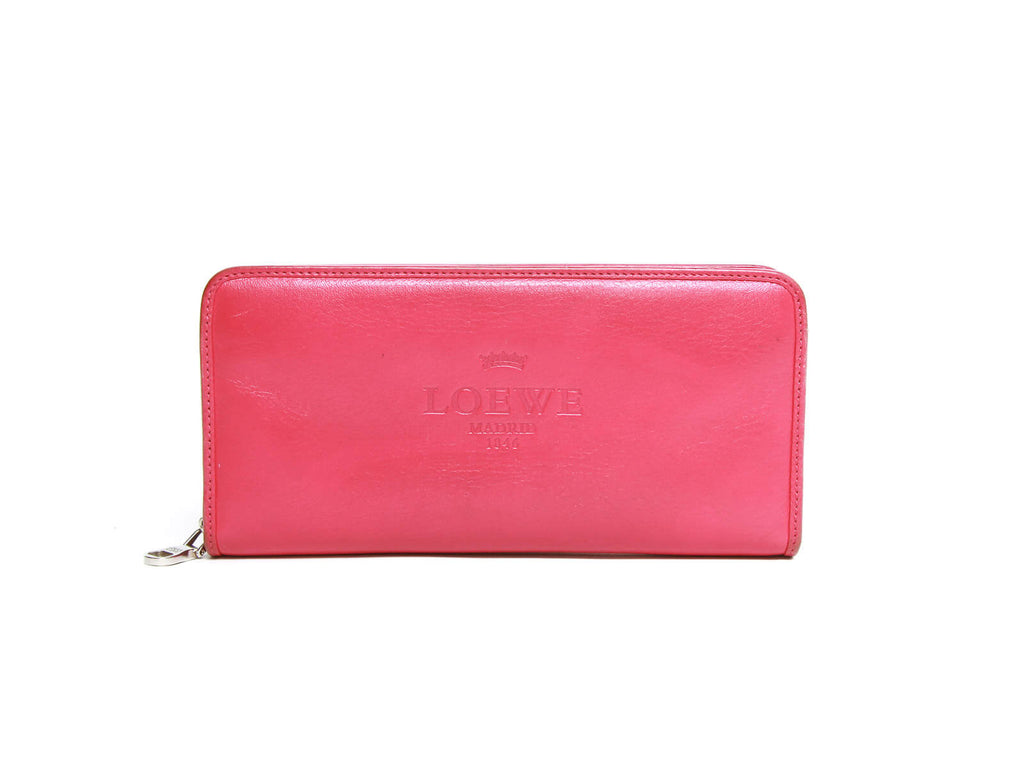 Authentic Loewe Billetero Magenta zip around wallet