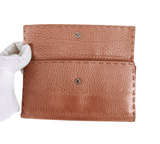 Authentic Fendi Rose Gold Metallic Leather Selleria Wallet