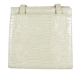 Authentic Vintage Yves Saint Laurent Crocodile Pattern cream Leather Bag