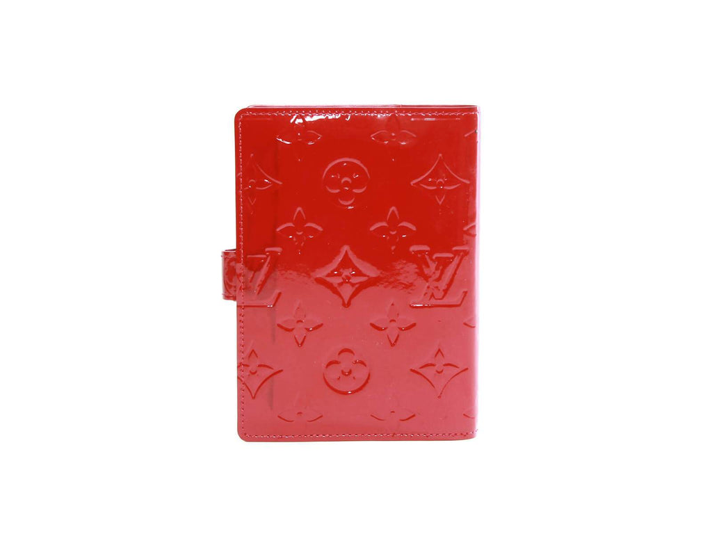 Authentic Louis Vuitton Vernis Red Agenda PM notebook