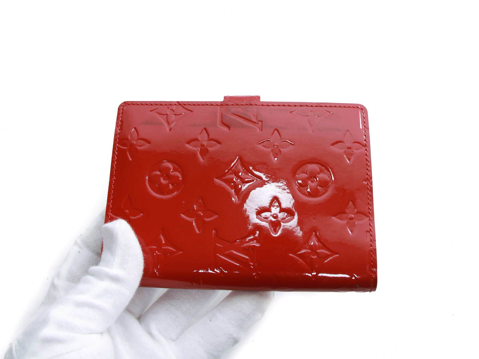 Louis Vuitton // Red Monogram Vernis Agenda & Passport Holder