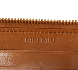 Authentic Miu Miu calf hair leather zip around wallet