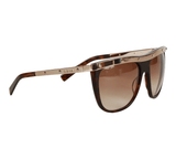 Authentic Balmain C02 Gold Tortoise Frame Brown Gradient Lenses