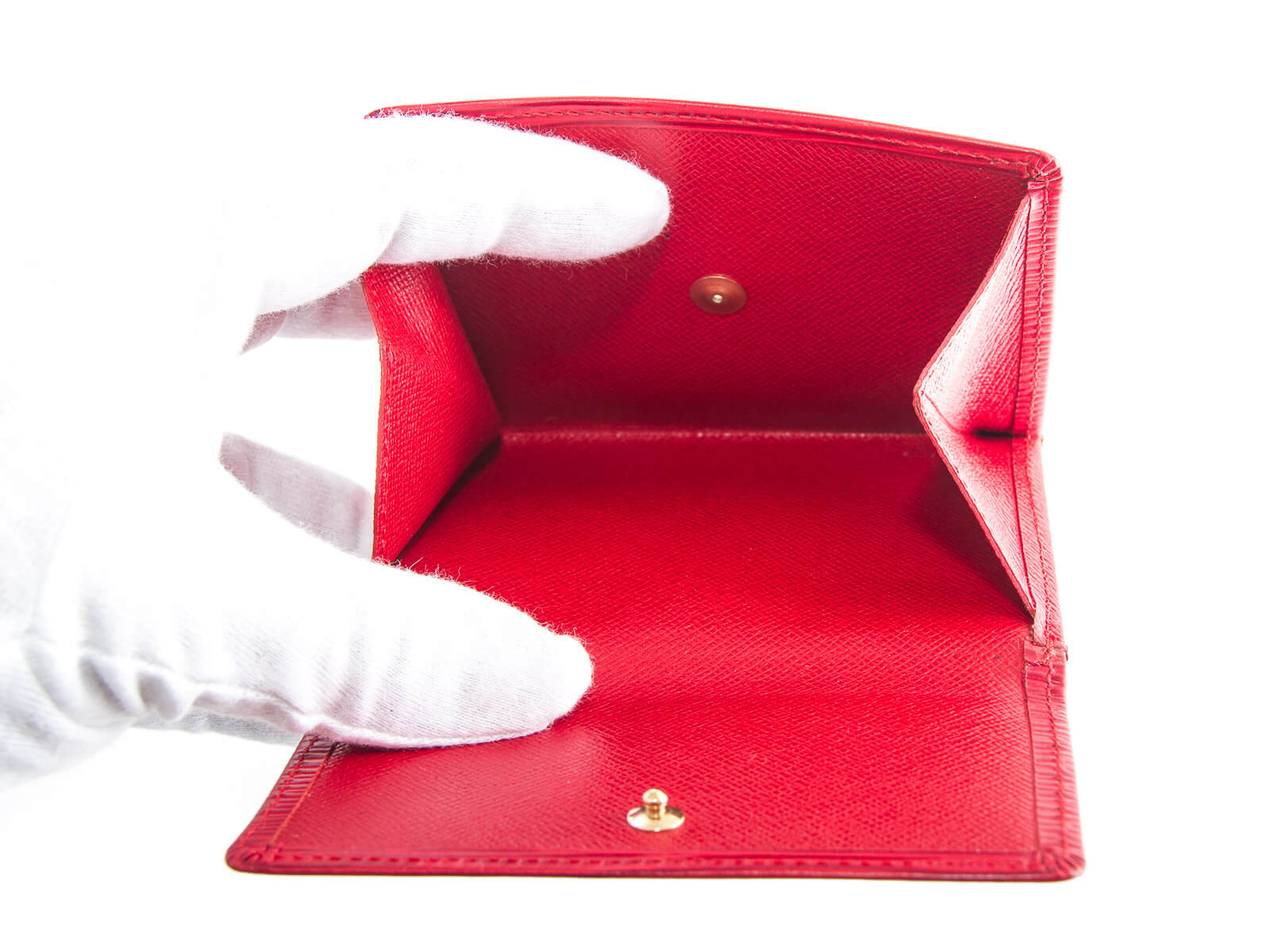 Louis Vuitton Red Monogram Mini Lin Porte Billets Cartes Credit  QJA0U11S1B000