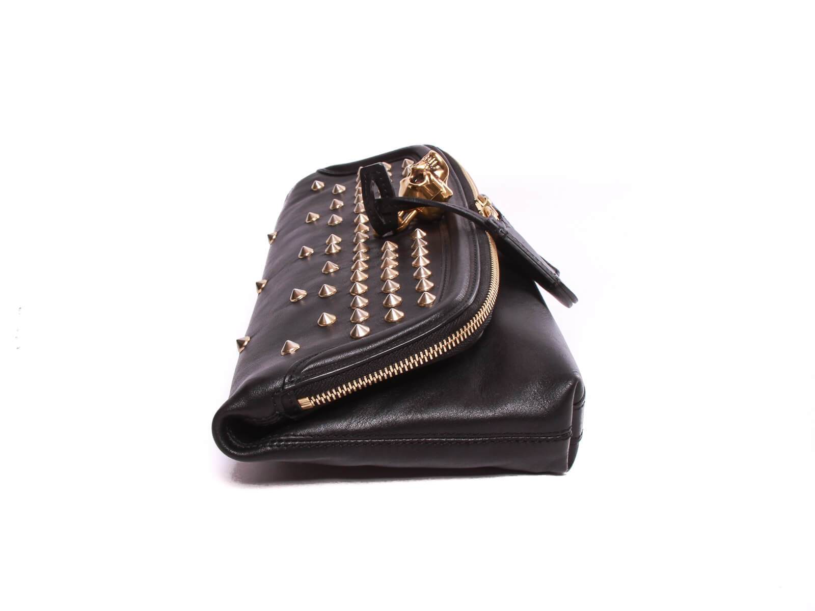 Sold at Auction: Alexander McQueen Skull Padlock Fold-Over Clutch