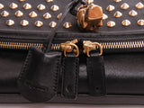 Alexander McQueen black Leather with studs clutch handbag